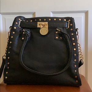 Studded Faux Leather Crossbody